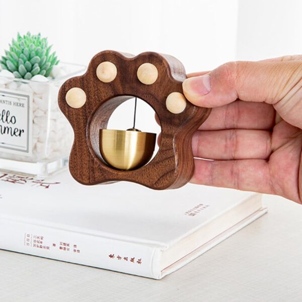 Cat Paw Wooden Doorbell Hanging Fridge Magnetic Bell Chimes - Image 4