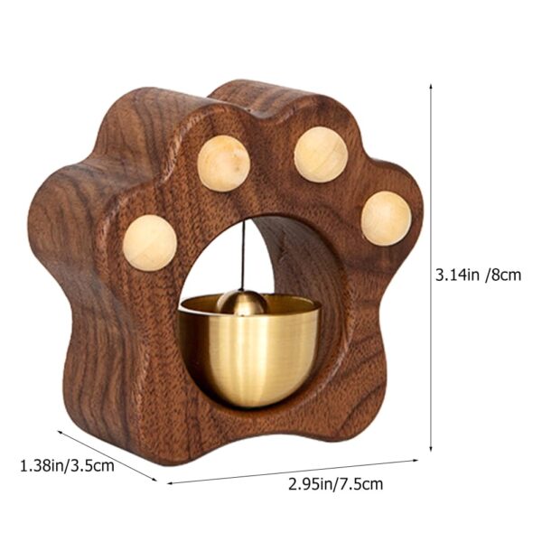 Cat Paw Wooden Doorbell Hanging Fridge Magnetic Bell Chimes - Image 3