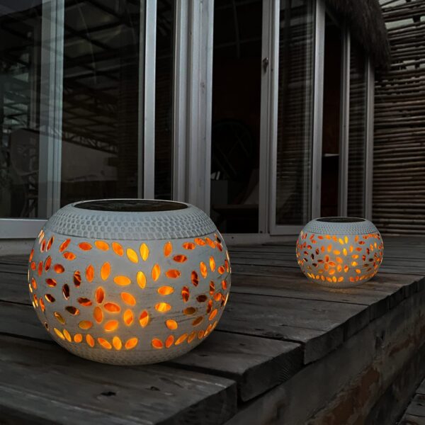 Solar Table Lights Outdoor Waterproof Flame Metal Lamp - Image 10