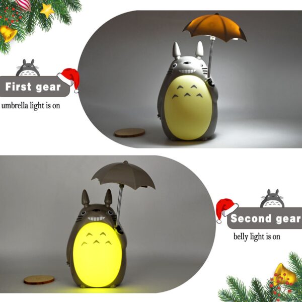 Totoro Character Umbrella LED Lamp Night Light Kid's Bedroom USB Charge - Image 3