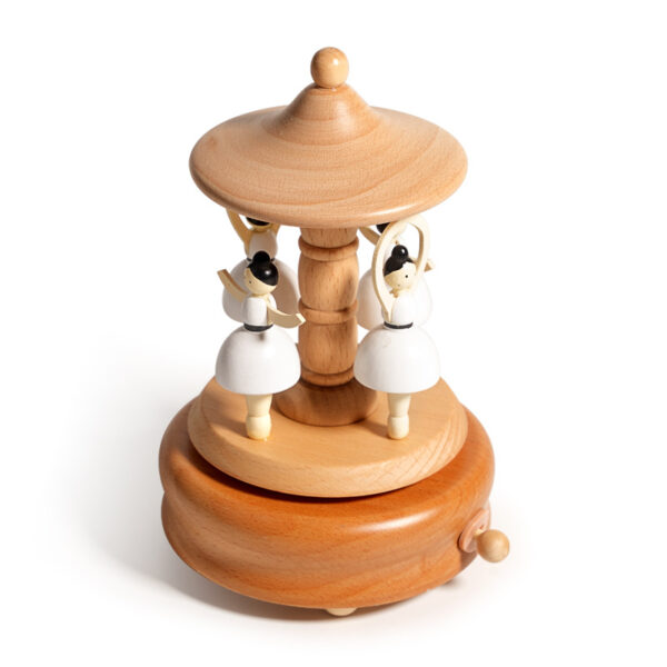 Wooden Carousel Rotation Music box Christmas Gift - Image 14