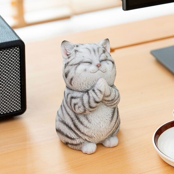 Wishing cat striped cat home furnishings living room desktop bedroom cartoon decorations gifts