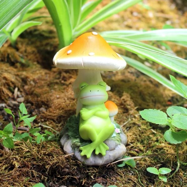 Frog Collection Miniature Fairy Garden and Terrarium Statue - Image 7