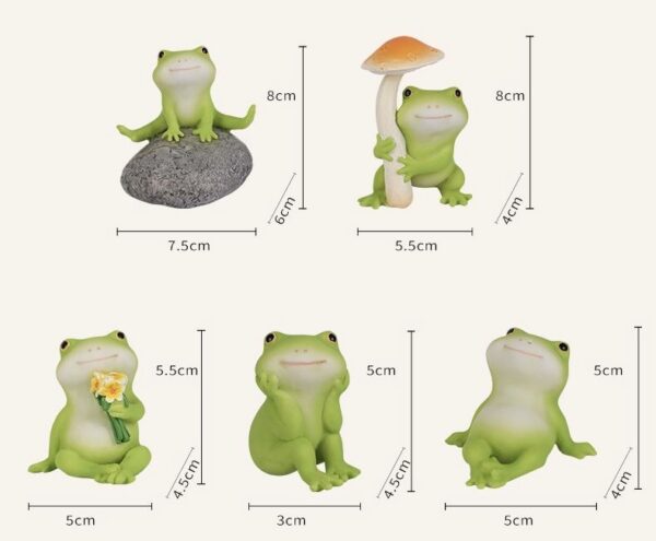 Frog Collection Miniature Fairy Garden and Terrarium Statue - Image 10