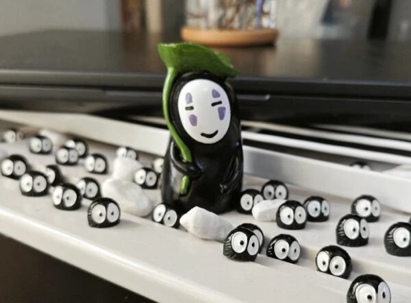 50 pcs Mini Black elf Statues,Aquarium Fish Tank Sand Table Decorations,Bonsai Craft Decor of Holiday or Cake - Image 3