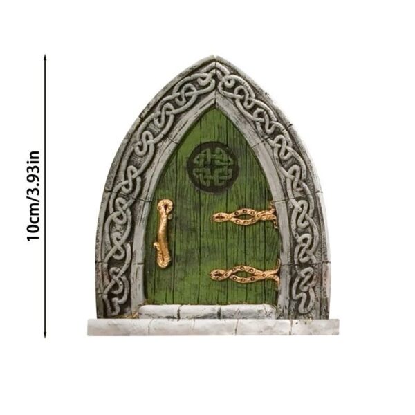 Resin Fairy Door & Window Set with Glow in The Dark Windows, Miniature Sculpture for Trees, Outdoor Decor Accessories - Image 3