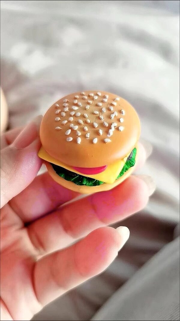 2PCS Hamburger Miniature - Burgers Door Hinge Decorative Topper - Image 2