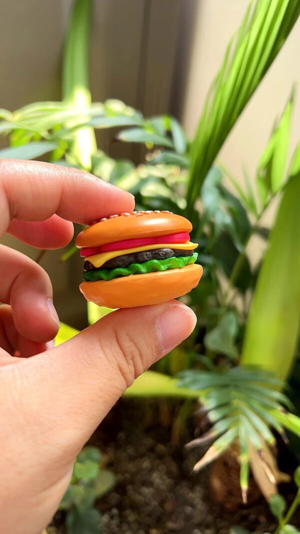 2PCS Hamburger Miniature - Burgers Door Hinge Decorative Topper