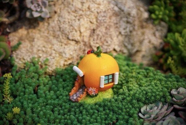 Halloween Orange House Figurine, Halloween Decor Fall Decoration Funny Figurine Festival Ornaments - Image 3