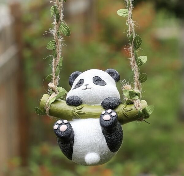 Patio balcony garden outdoor hanging decorative ornaments climbing small animals panda rabbit koala swing tree indoor decorations - Image 2