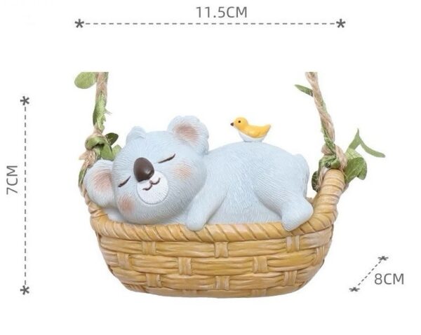 Patio balcony garden outdoor hanging decorative ornaments climbing small animals panda rabbit koala swing tree indoor decorations - Image 7