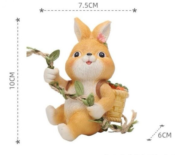 Patio balcony garden outdoor hanging decorative ornaments climbing small animals panda rabbit koala swing tree indoor decorations - Image 8