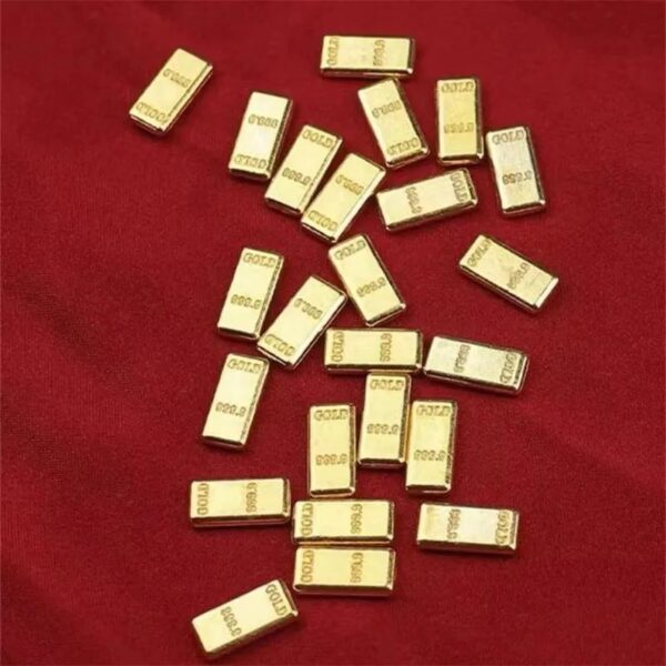 100 pcs Mini Artificial Gold Bars Collection - Image 2