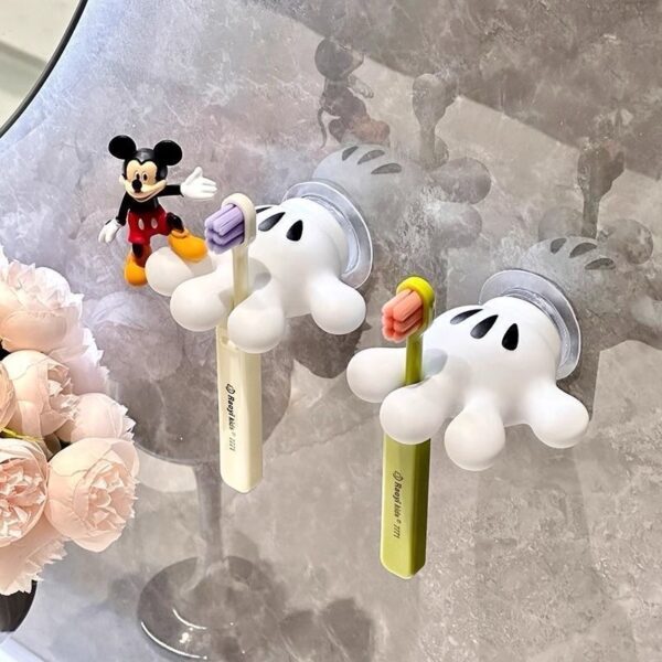 3 PCs Mickey Palm Toothbrush Towel Holder