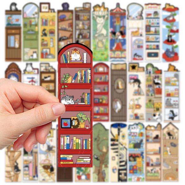 30 Pcs Cat Kitten World Bookmarks - Image 4