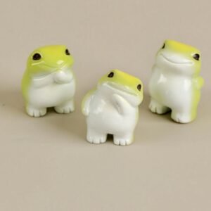 6 PCs resin frog figures ornaments decorative car small ornaments