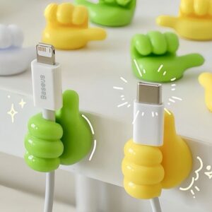 20 PCs Creative thumbs sticky hook cable organizer data cable